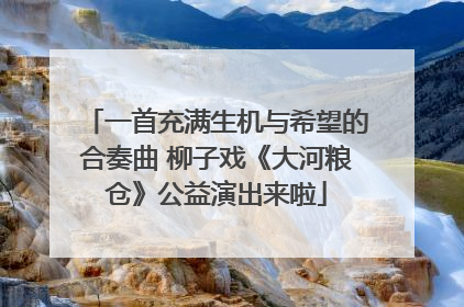 一首充满生机与希望的合奏曲 柳子戏《大河粮仓》公益演出来啦